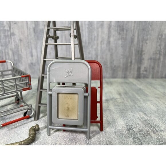 WWE WWF WCF Figure Mini Props Accesories Ladder Stereo Chairs Attitude - Picture 9 of 11